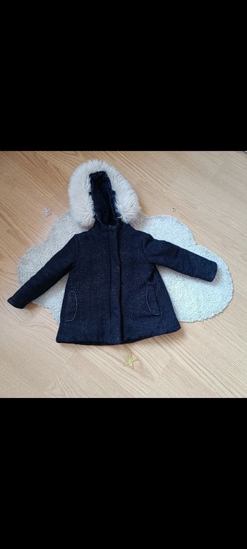 Manteau bleu marine avec paillettes TAO