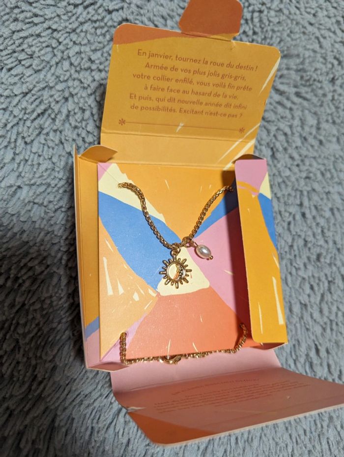 Collier porte-chance porte-bonheur soleil lune - photo numéro 2