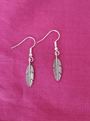 Boucles d'oreilles plume