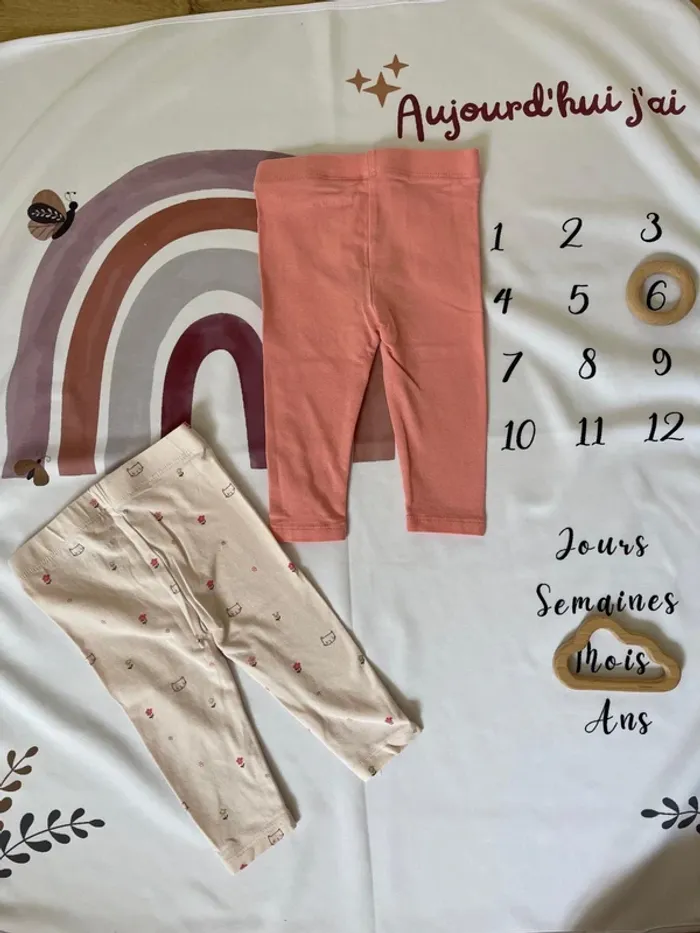 Lot de leggings bébé fille Orchestra – Taille 6 mois - photo numéro 3