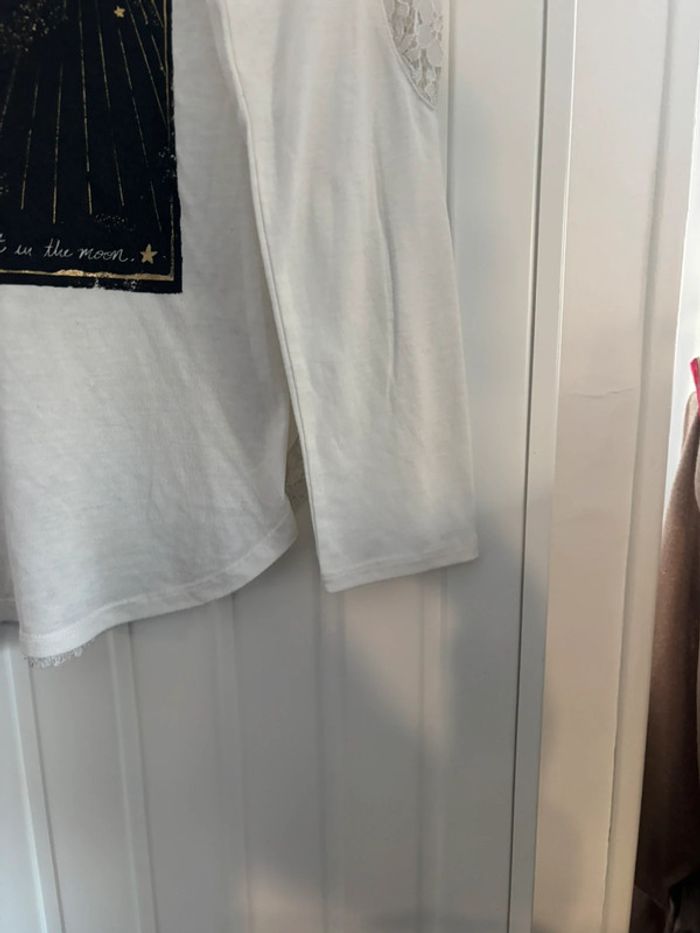 Tee-shirt manche longue dentelle Mudd XS - photo numéro 3