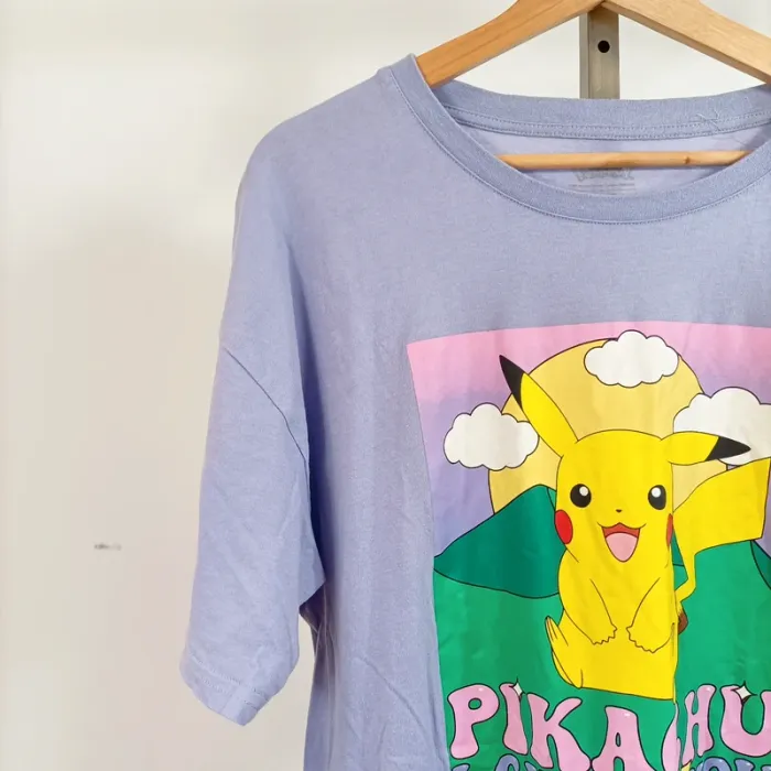 T-shirt long / robe violet Pokémon Pikachu – Undiz – Taille M A679 - photo numéro 4