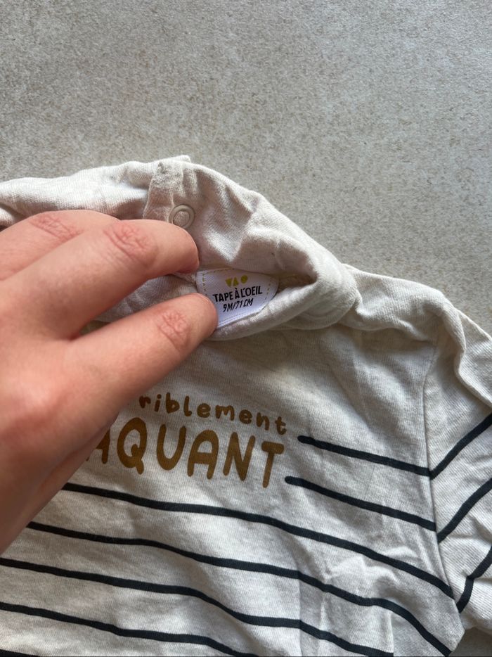Lot de 2 sous pull bébé garçon 9 mois - photo numéro 2