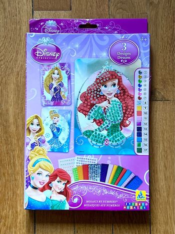 Mosaïque princesse Ariel, Raiponce, Cendrillon