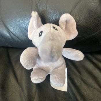 Peluche doudou éléphant gris zd trading 12cm