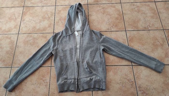 Sweat zippé à capuche gris S Decathlon
