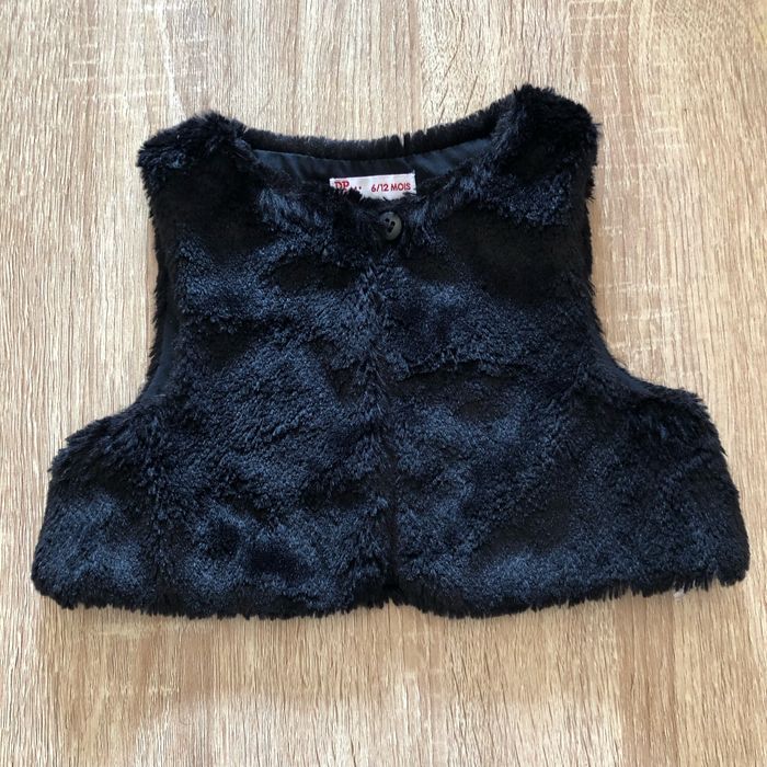 Boléro noir fourrure - photo numéro 2