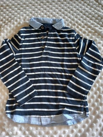 Polo effet chemise manches longues kiabi 5 ans 