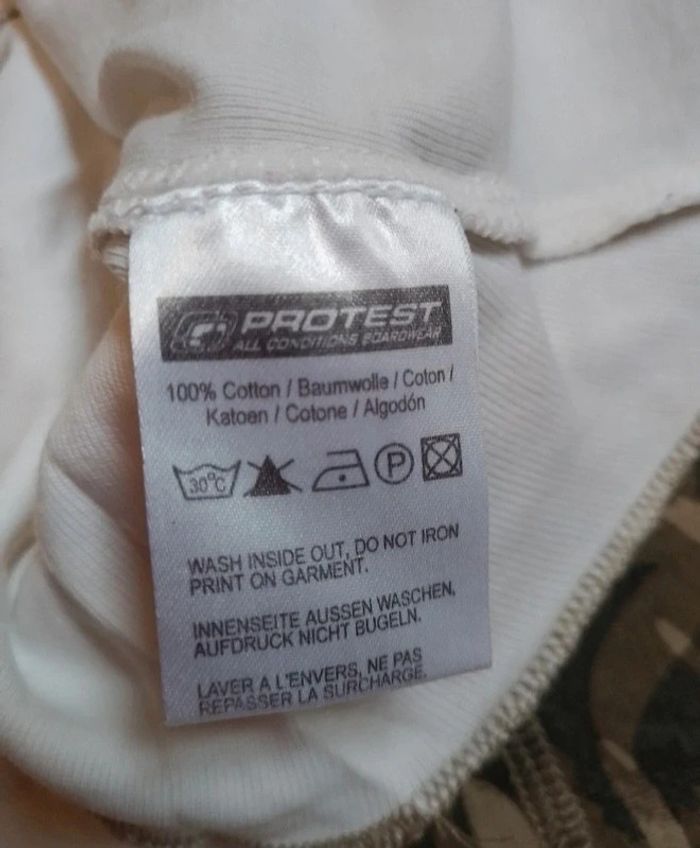 Pull blanc et vert kaki femme Protest - photo numéro 15