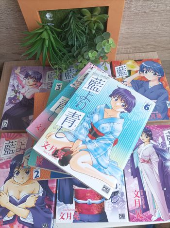 Lot 12 mangas bleu Indigo numéros 1 a 12 pika