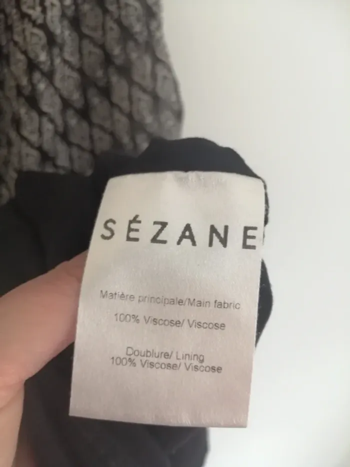 Robe sezane modèle lane noir imprimé ethnique - photo numéro 11