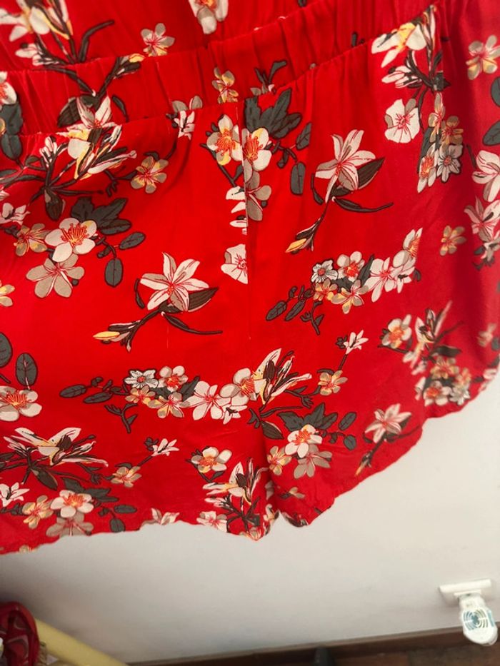 Sublime Combi, short, Véro Moda, à fleurs rouge, taille S - photo numéro 2