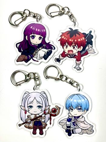 Lot de 4 Portes clés acrylique «  frieren » Neuf