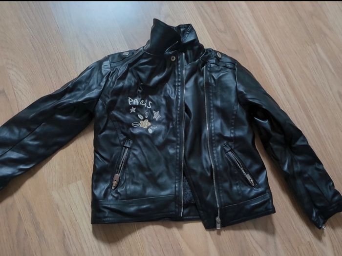 veste blouson cuir intérieur molletonné 6 ans orchestra