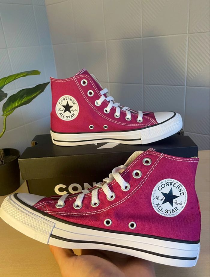Converse Chuck Taylor bordeaux / violet - photo numéro 7