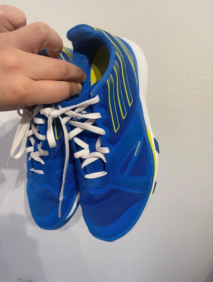 Basket Adidas adizero bleu - photo numéro 2