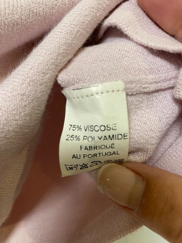 Joli haut rose col crème Caviar taille 36 - photo numéro 4