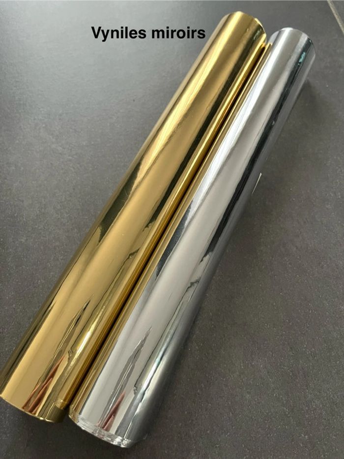 2 vyniles adhésifs miroir 25 x 61 cm