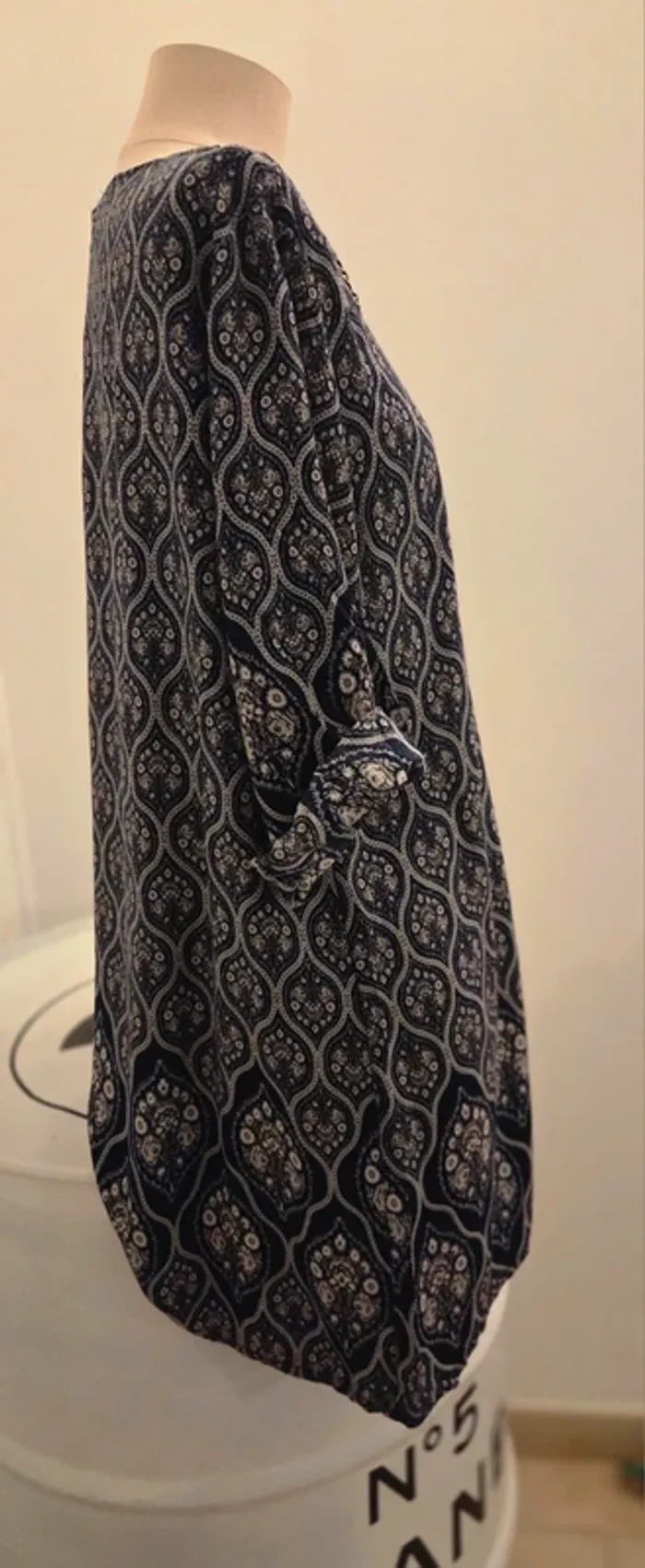Tunique / robe imprimé cachemire col strass – R&F – Taille unique - photo numéro 10