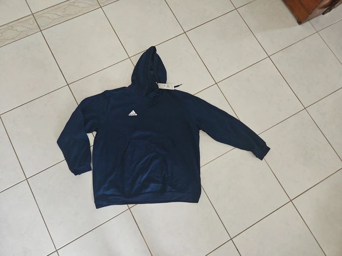 Sweat à capuche/ hoodie bleu marine Adidas Neuf - photo numéro 2