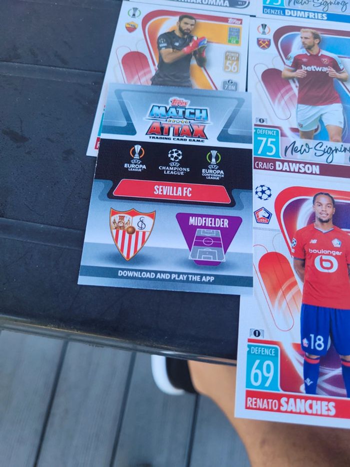 Lot carte foot match attax topps - photo numéro 2