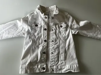Veste en jean blanche