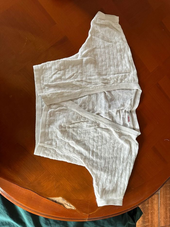 Boléro ajouré blanc crème mango