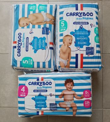 Lot de couches carryboo taille 4 et 5