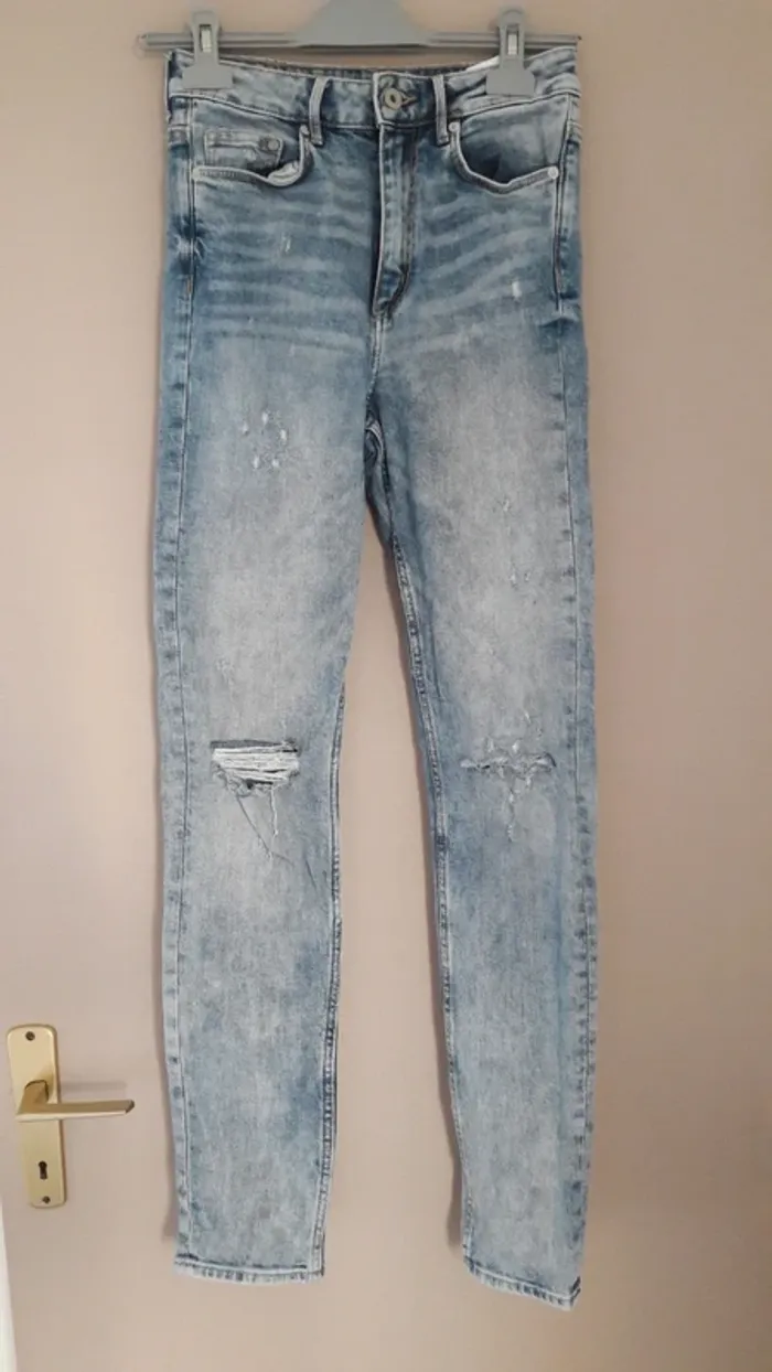 Jeans skinny troué high waist H&M 25/30