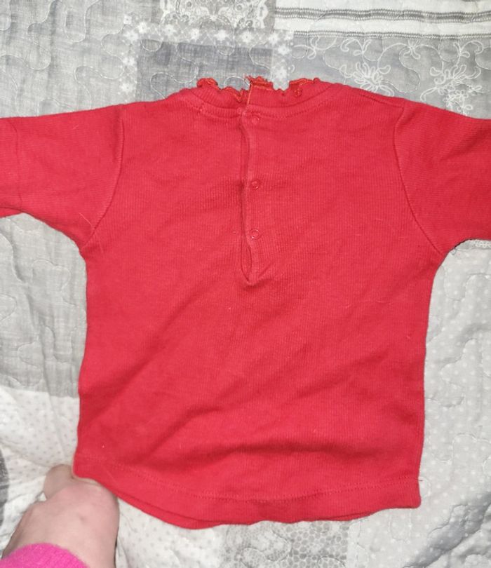Tee shirt rouge 12 mois - photo numéro 4