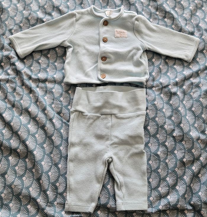 Ensemble pantalon body et veste nid d'abeille - photo numéro 3