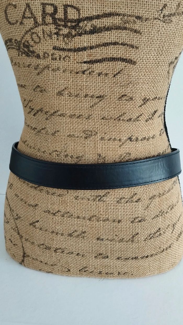 Ceinture noire boucle rectangulaire 90 cm - photo numéro 7