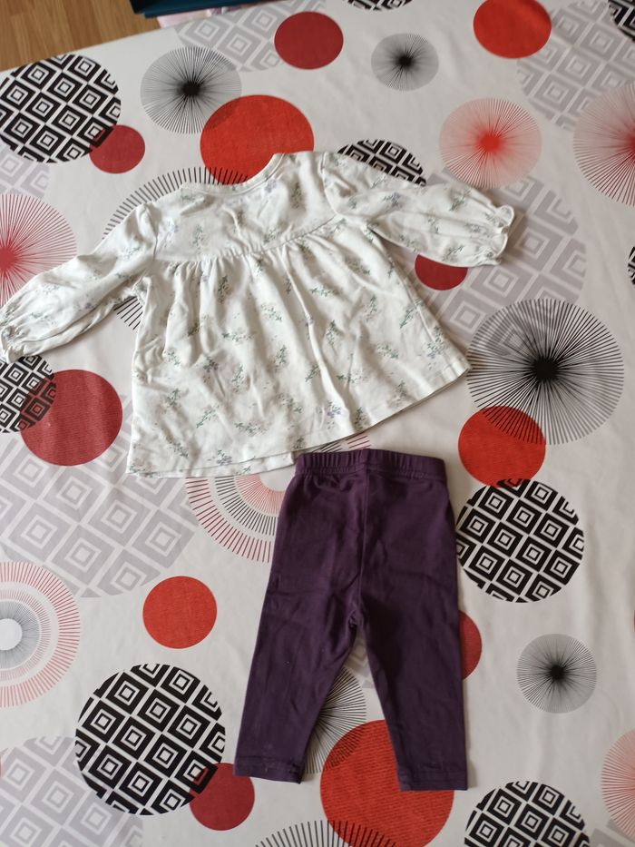 Tenue ensemble blouse legging taille 3 mois - photo numéro 3