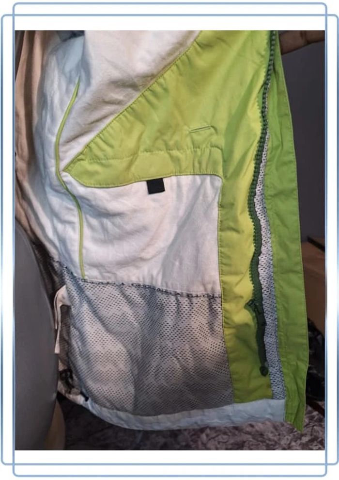 Blouson columbia femme verte et blanche / série storm dry / taille M brodé (279) - photo numéro 9