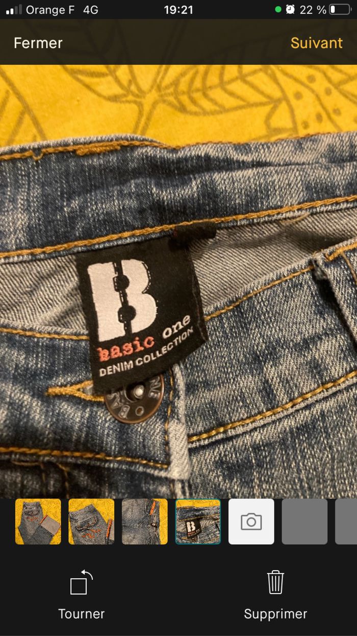 Pantacours jeans T.38 - photo numéro 4