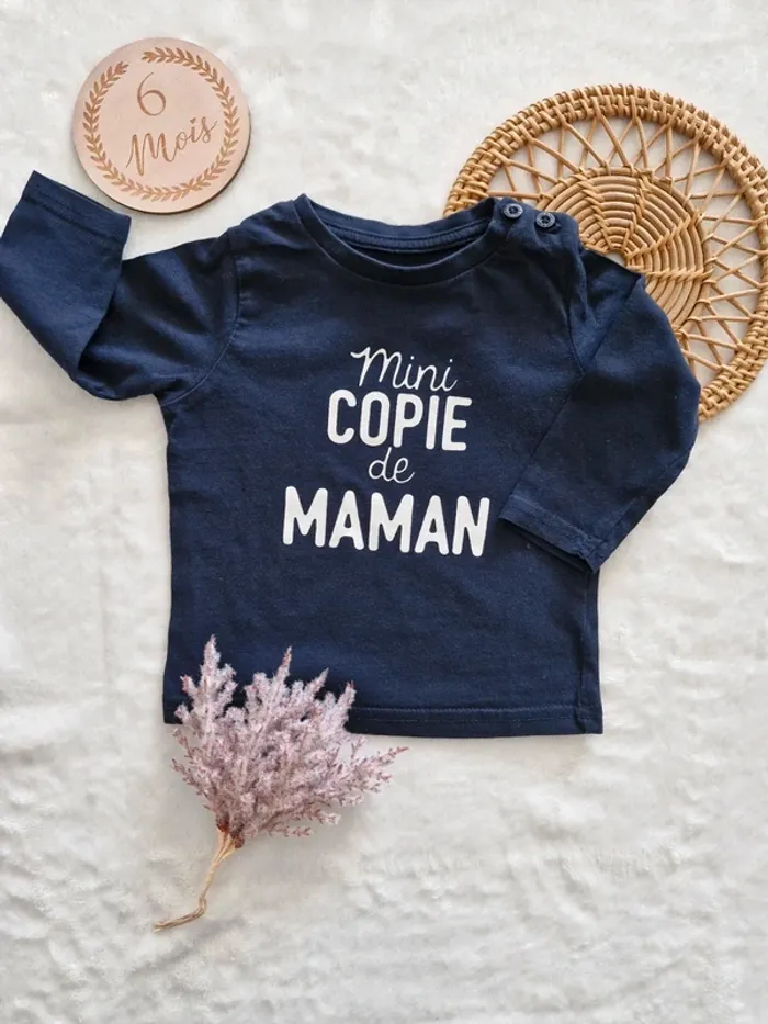 Ensemble T-shirt manches longues et legging 6 mois - photo numéro 4