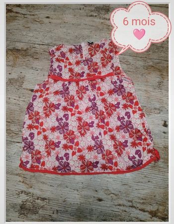 Jolie tunique fleurie été en coton fille 6 mois
