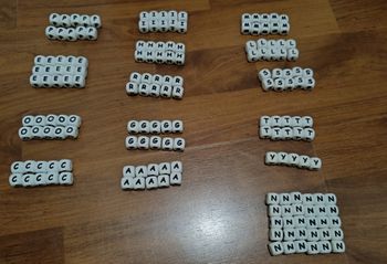 Perle lettre silicone 