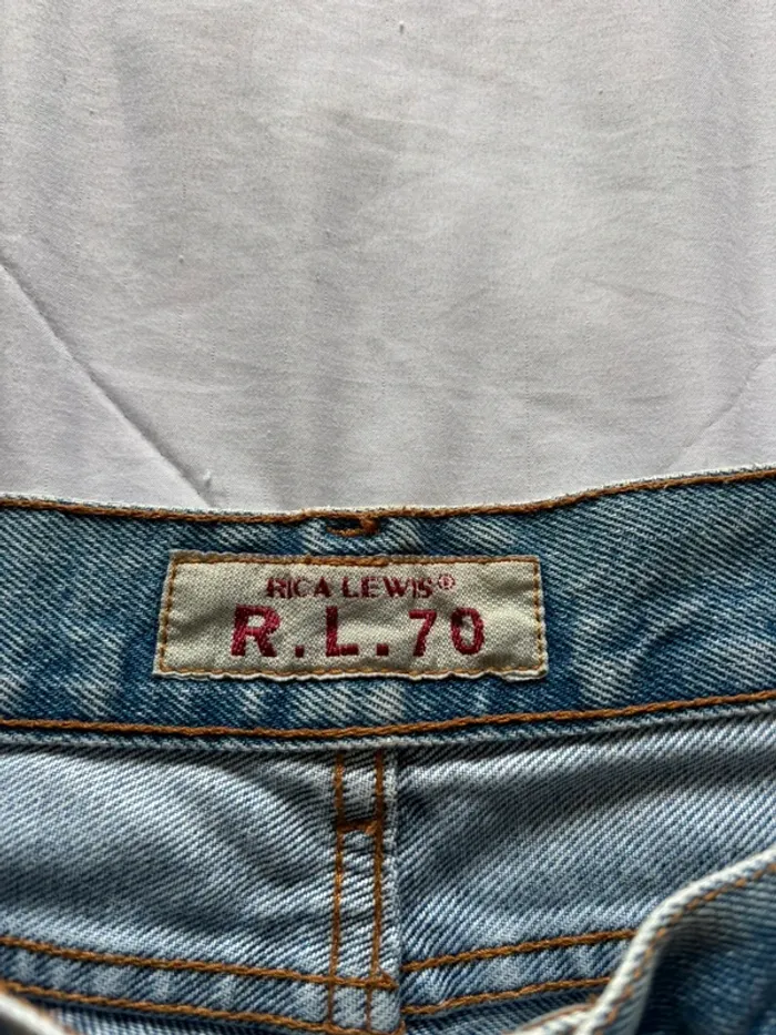 Jean vintage Rica Lewis RL70 relaxed fit droit regular straight bleu clair taille 50/2XL 90s homme - photo numéro 8