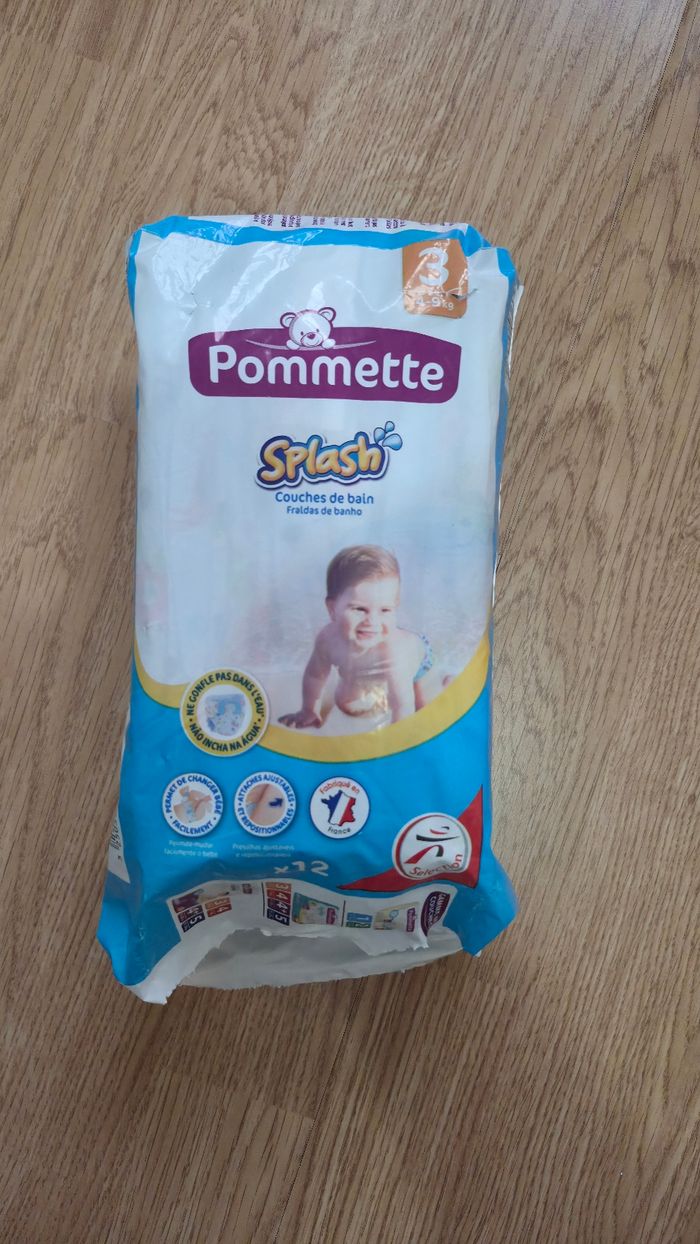 11 couches de bain Pommette Spash taille 3, 4-9kg