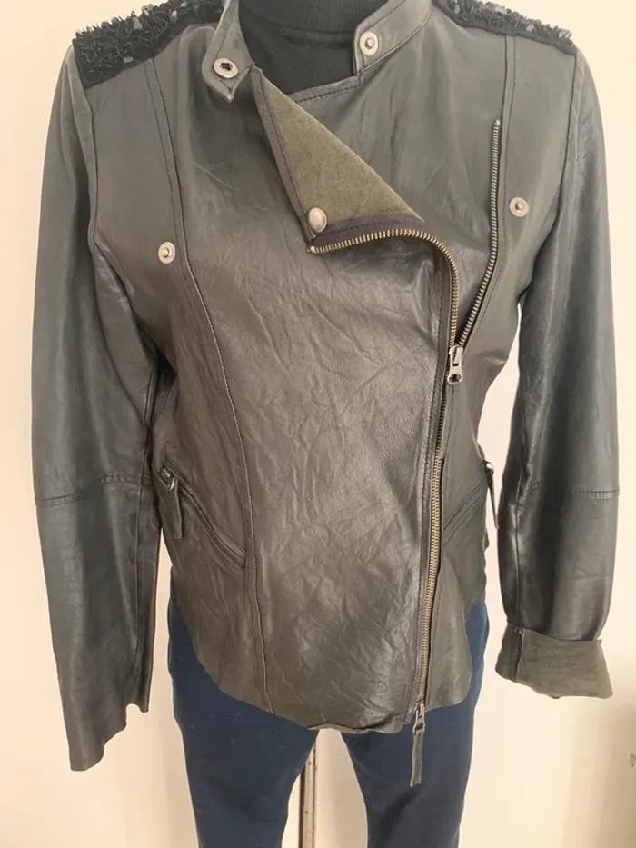 One Step veste cuir T40 - photo numéro 2
