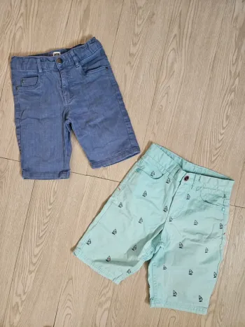 Lot de 2 shorts en jean taille réglable