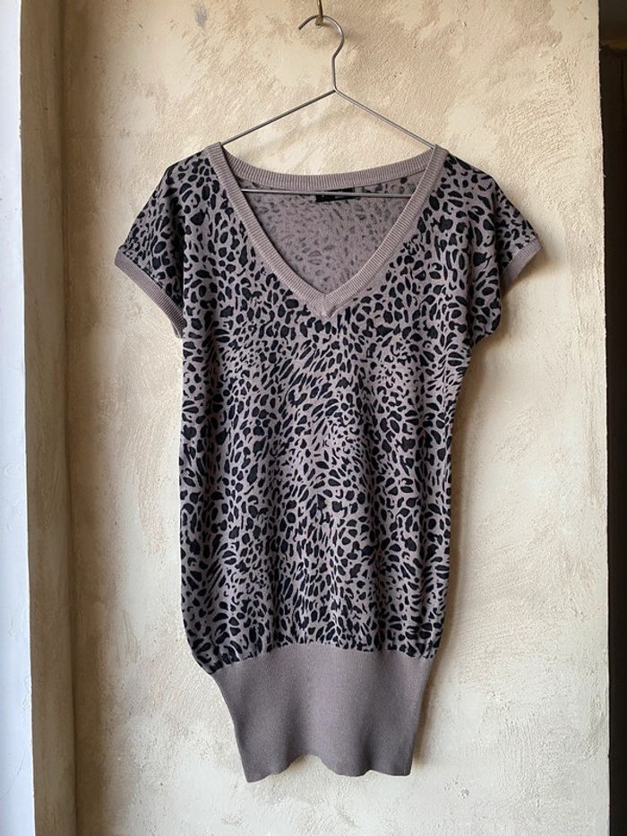Top léopard col V Dotacoko TU - photo numéro 2