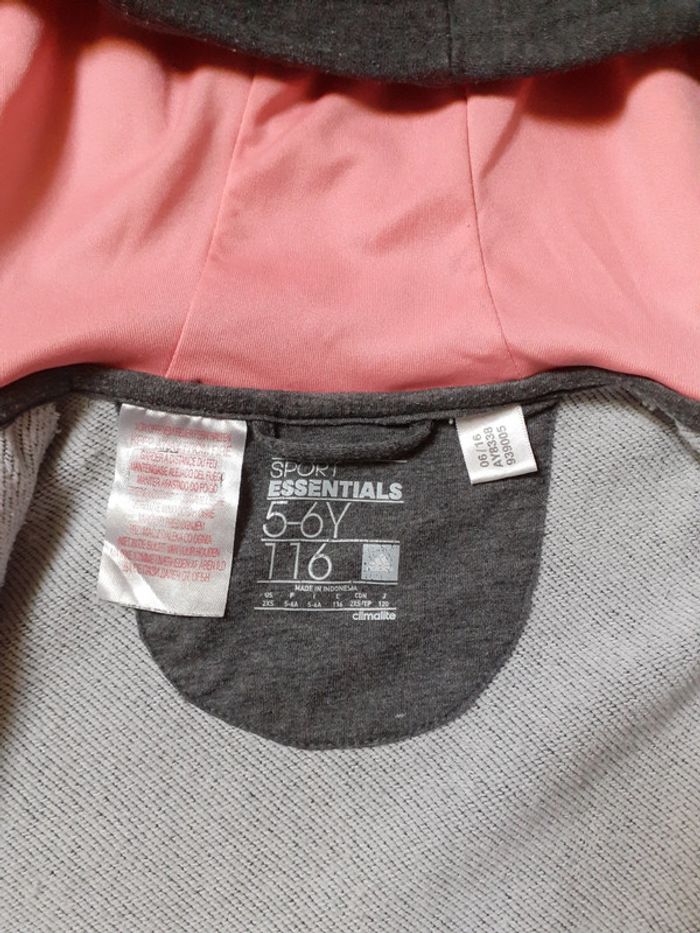 Veste fille zippée grise foncée et rose 5-6 ans - photo numéro 8