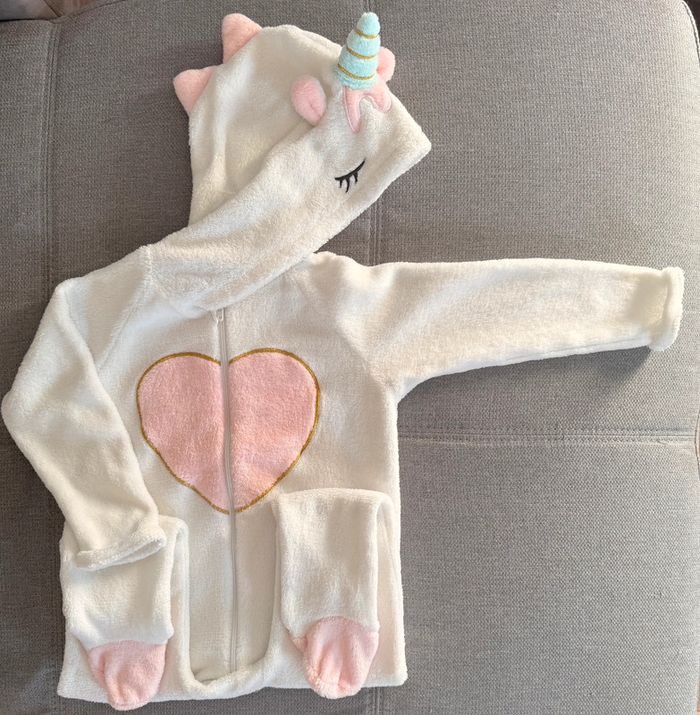 Combinaison/Surpyjama Polaire Licorne 36 mois