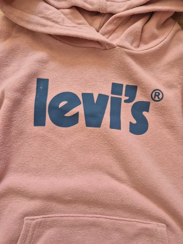 Pull à capuche rose Levi's – 5 ans / 110 cm - photo numéro 2