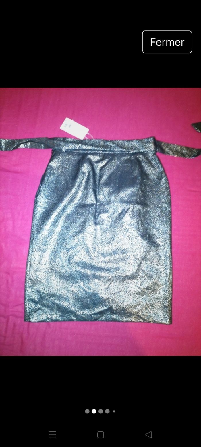 Jupe Naf Naf argenté taille 42