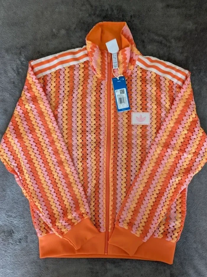 Veste Adidas TrackTop Orange - photo numéro 3