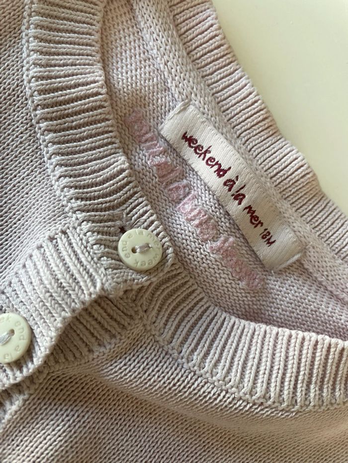 Gilet rose bébé - photo numéro 3