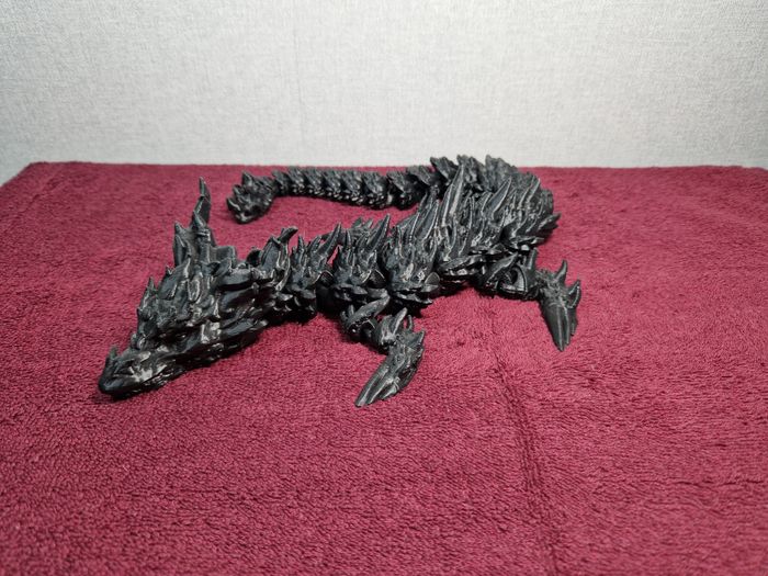 Dragon Elder Articulé 46cm Noir - ED1 -
